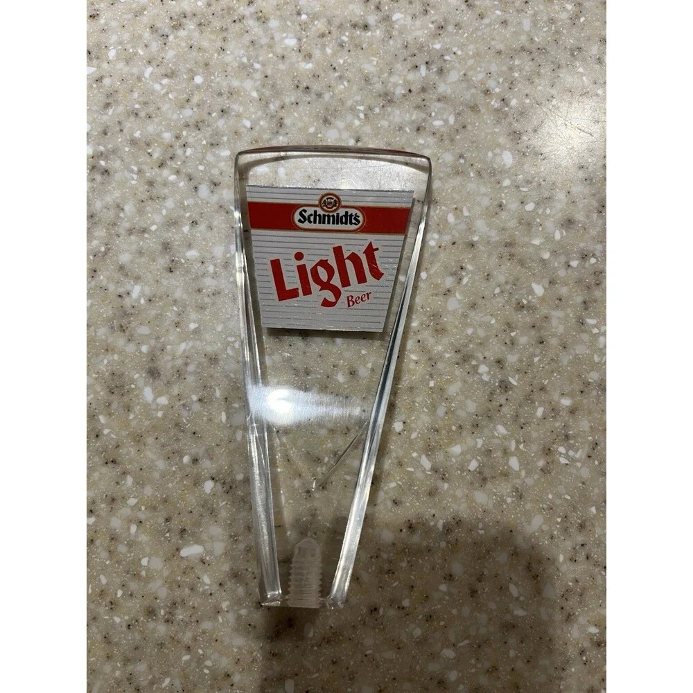 Vintage Schmidts light beer tap handle man cave bar acrylic